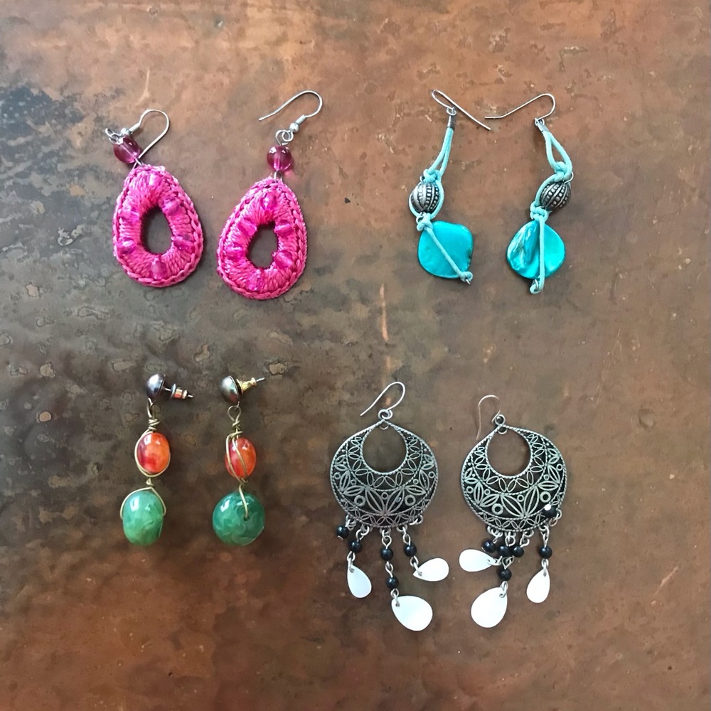 Bohemian Earrings set of four